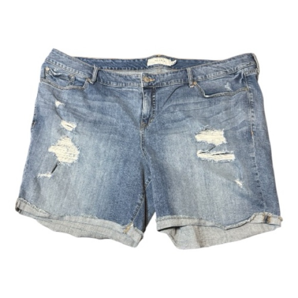 Torrid Light Blue Distressed Jean Shorts Plus Size 26 Denim